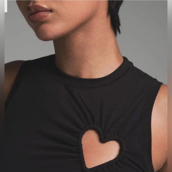 COPY - NWT SKIMS Cotton Jersey Heart Tank - SOOT Size S - Picture 3 of 3